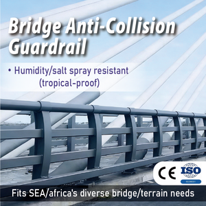 Garde-corps de pont en acier au carbone galvanisé à chaud, robuste, avec protection réfléchissante de qualité ingénieur, indice de protection IP67 pour la circulation - Product Image 1