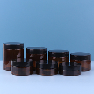 50ml 3 oz 4oz 6 oz 8oz 8 oz food grade clear frosted dark amber pet plastic jar with lid 60 ml 100ml 250ml 400ml 500ml