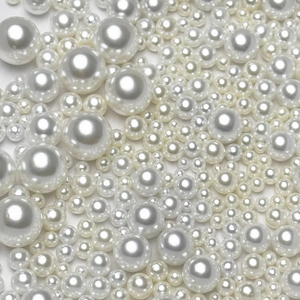 Bán Buôn DIY ABS Có Độ Bóng Cao Ngọc Trai Trắng/Màu Trắng Tinh Khiết Nhựa Lỏng May Mặc Phụ Kiện Ngọc Trai Kích Thước 4/5/6/7/8/10/12/14/16/20Mm Cho - Product Image 1