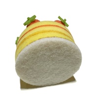 Éponge de bain en forme de gâteau aux fraise, en Polyester souple, forme personnalisée, pour douche d'enfants, nouvelle collection, 1 pièce