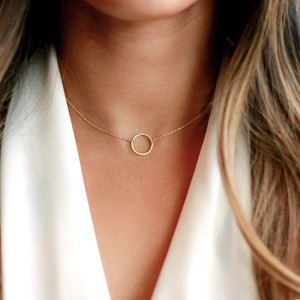 داينتي المرأة 18K الذهب مطلي طوق من الفولاذ المقاوم للصدأ قلادة التصفيف سلسلة المختنق بيان قلادة مجوهرات الأزياء - Product Image 2