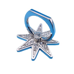 Metal Starfish Ring Holder Zinc Alloy Adhesive <b>Desktop</b> <b>Stand</b> With Rhinestone Finger Buckle Universal Mobile Phone Holder - Product Image 5