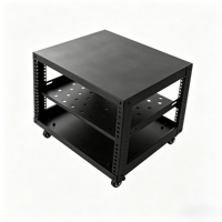 Rack de serveur ouvert à 4 poteaux de 19 pouces, 6U, 520*350*600mm de profondeur, en acier laminé à froid SPCC, mobile