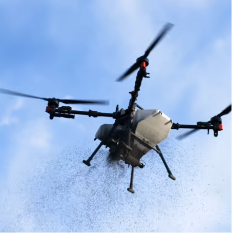YUEQUN Self-Propelled Agricultural Drone Pesticide Power Sprayer Remote Control Gasoline Engine Easy Operate 1 Year Warranty