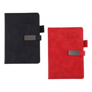 2025 Wholesale A5 PU Leather Hardcover Customizable Logo Agenda Organizer Daily Weekly Monthly Plan 80 Sheets Note Book School - Product Image 1