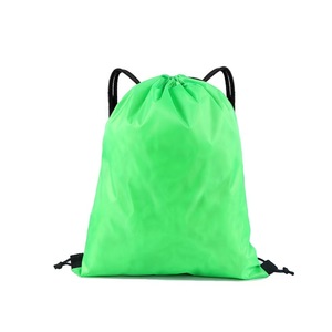 Promotion of 210D/600D polyester drawstring bag with customized logo for sports and fitness bags.