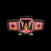 Forme de ceinture rechargeable RGB illuminé service de bouteille affichage brillant led bouteille présentateur pour bar discothèque