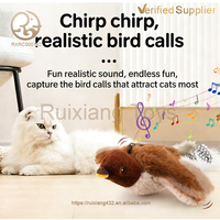 Juguetes Automáticos para Gatos, Pájaros que Chirrían, Recargables, Interactivos, Juguete de Ejercicio para Gatos, Pájaro Realista, Juguete de Peluche Eléctrico