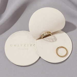 High-End Custom Luxury Microfiber Jewelry Pouch & Packaging Bags EleQueen 7*7cm Round Portable Gift for Rings & Earrings - Product Image 1