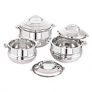Olla de Acero Inoxidable Pulido Espejo, Aislada, Clásica y Ecológica, con Tapa y Asas Laterales, Marca MAPPLE - Product Image 1