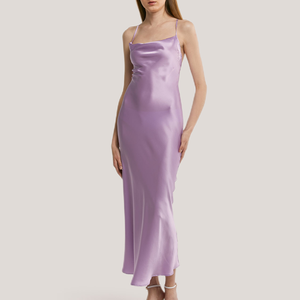 <span class=keywords><strong>Vestido</strong></span> de cóctel personalizado de satén de acetato sin <span class=keywords><strong>espalda</strong></span> de cintura alta para Falda <span class=keywords><strong>larga</strong></span> de mujer - Product Image 5