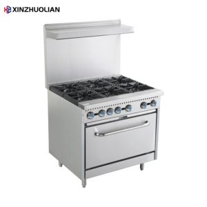 Kompor Gas Komersial ETL 6 Tungku Oven Standar XZL-B36 36 American 210.000 BTU Baja Tahan Karat Mudah Dibersihkan Mudah Dipasang 1 - Product Image 1