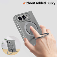 Étui de protection antichoc de luxe givré magnétique avec support, coque rigide fine et protection de la charnière anti-rayures pour iPhone Duo