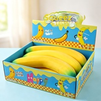 Jouet géant anti-stress en TPR, best-seller, formes réalistes de raisin, banane, pêche, à rebond lent, pour les enfants de 3 ans et plus, en boîte