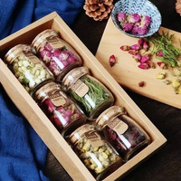 Thé aux herbes artisanal personnalisé, boutons de rose, fleurs de jasmin, plus, boîte cadeau pour la vente en gros, durée de conservation de 12 mois