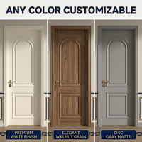 Porte intérieure moderne de luxe haut de gamme en aluminium et bois, isolation phonique, garantie 5 ans, couleur personnalisable, résistante à l'humidité, pour villa