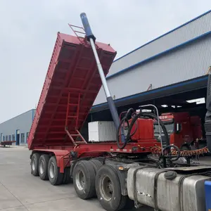 Harga pabrik menerima desain 2 atau 3 as roda truk kargo truk Trailer kontainer transportasi 50-80 ton truk sampah