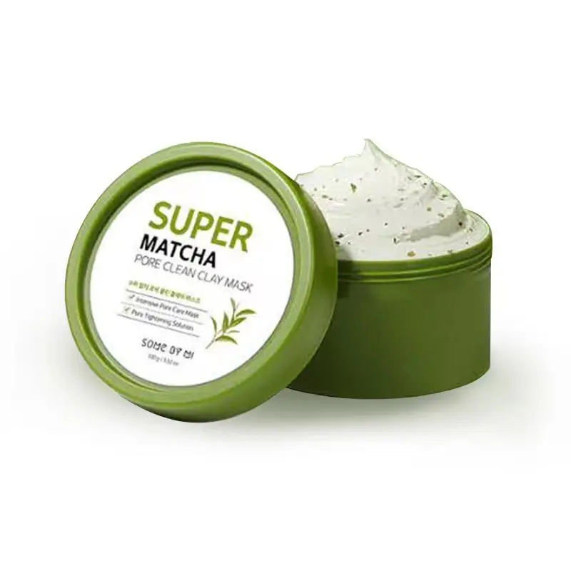 Coreano Matcha poro argilla pulita per il viso lavare 100g punti neri idratanti rimuovendo Anti-invecchiamento maschera per il tè verde fango per la cura del viso