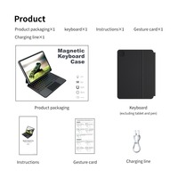 Clavier ultra-mince pour iPad Air 11 "/ 10.9" Air 5th 4th Gen/Pro 11 "multi-touch, clavier en alliage d'aluminium