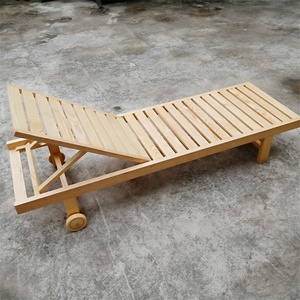 Mobilier <span class=keywords><strong>de</strong></span> <span class=keywords><strong>jardin</strong></span> Patio pin hêtre plage piscine <span class=keywords><strong>lit</strong></span> bain <span class=keywords><strong>de</strong></span> soleil <span class=keywords><strong>en</strong></span> <span class=keywords><strong>bois</strong></span> avec roue hôtel - Product Image 3