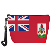 Trousse de rangement personnalisée avec drapeau national, trousse de toilette zippée pour les escapades de week-end, l'utilisation en dortoir scolaire et les commandes en gros