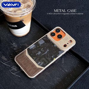 वावी V-A03 लक्जरी धातु के मामले में 13 14 15 16 17 प्रोमो शॉकप्रूफ चुंबकीय फोन केस - Product Image 3