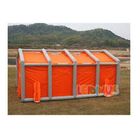 Tente médicale gonflable étanche à l'air de style européen Tente d'urgence d'isolement de décontamination Tente de salle blanche ISO 5 personnalisée