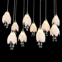 Lustres Magnolia Lumineux en Acrylique pour Décoration de Plafond de Salle de Mariage – Vente en Gros