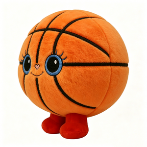 Custom Basketball Plush Keychain <b>Toy</b> Cute Cartoon Basketball Character Without Filling Mesh Lining - Product Image 1
