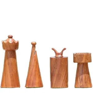 Top Sale Art Deco Chess Pieces wooden chess set table game cardboard box packaging