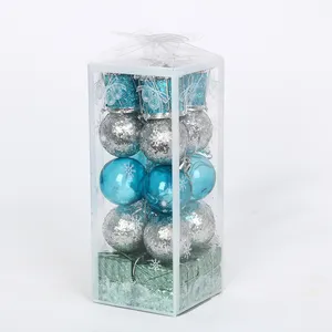 Foam Plastic Christmas Ball Tree Ornaments Custom Christmas Glitter Ball Tree Balls Decoration
