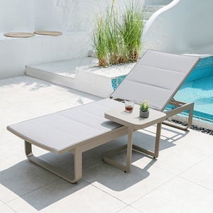 Sillón de Exterior Creativo Tipo <span class=keywords><strong>Cama</strong></span> para Hotel, Villa, Patio, Piscina, Jardín, <span class=keywords><strong>Chaise</strong></span> <span class=keywords><strong>Longue</strong></span> Impermeable y Resistente al Sol, Silla de Playa de Metal - Product Image 2