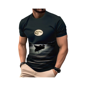 <b>Men's</b> Unisex Custom Digital Printed Jersey <b>T</b>-<b>Shirt</b> Pattern 100% <b>Polyester</b> 180 GSM Anti-Pilling Casual Short Sleeve Regular Fit - Product Image 1