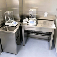 Table d'équilibrage antichoc en acier inoxydable de qualité salle blanche, taille personnalisée, mobilier de laboratoire pour instituts de recherche