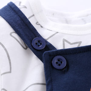 Ropa de Bebé Recién Nacido, Conjunto de Ropa Neonatal de Verano de Manga Corta a la Moda - Product Image 5