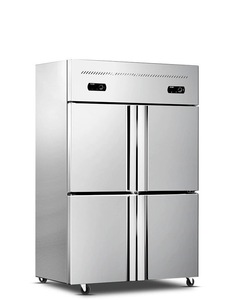 Stainless Steel <strong>Silver</strong> Four-door Commercial <strong>Freezer</strong> 1500L Large Capacity Vertical Dual Temperature Digital Control Air Cooling - Product Image 2