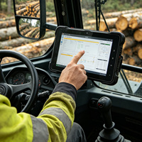 Tableta Android para Vehículos de 10 Pulgadas, PC Táctil Industrial Todo en Uno con Cable, J1939 CAN Bus SDK para Minería, Construcción, Excavadora, Trabajo Pesado