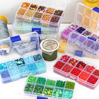 Boîte de perles de verre en cristal de charme tchèque, paillettes pour la fabrication de bijoux, kits de bricolage, sacs faits à la main, chaussures, vêtements, broderie, couture