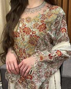 手工串珠镂空刺绣科威特马卡瓦尔斋月长袍迪拜风格刺绣镂空长袍连衣裙适合开斋节庆祝 - Product Image 3