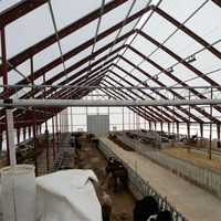 Abri pour bétail en acier galvanisé à chaud, bâtiment préfabriqué pour l'élevage, construction agricole