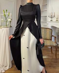 2025 automne nouvelle à la mode élégante <span class=keywords><strong>longue</strong></span> <span class=keywords><strong>robe</strong></span> pour <span class=keywords><strong>soirée</strong></span> à manches longues contraste couleur mode queue <span class=keywords><strong>jolie</strong></span> dames <span class=keywords><strong>robe</strong></span> - Product Image 6