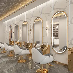 <span class=keywords><strong>Miroir</strong></span> de Salon de Coiffure Professionnel Mural <span class=keywords><strong>avec</strong></span> Éclairage <span class=keywords><strong>LED</strong></span> et Écran <span class=keywords><strong>Tactile</strong></span> pour Barbiers - Product Image 1