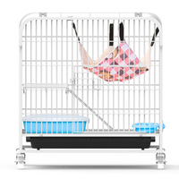 Grande cage pour chat en fer avec design moderne, villa pour chat à plusieurs étages, toilette et espace libre, respirante et facile à installer