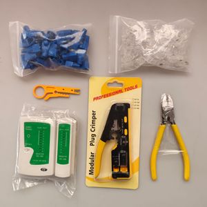 Ruihua Network Crimping Tool Kit Cat5 Cat6 Cat7 RJ45 Pliers With Connectors And Soft Case For <b>Telecommunications</b> Repair - Product Image 2