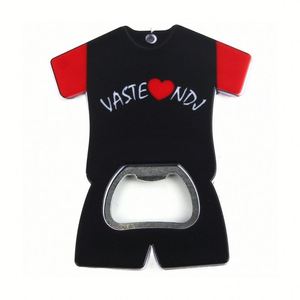 New Trend Custom Logo & Shape Sports Jersey Keychain T Shirt Shaped Plastic Bottle Opener - Product Image 3