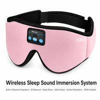 Masque de sommeil Bluetooth |   Masque pour les yeux occultant 3D avec musique sans fil et design ergonomique confortable |   Solution de sommeil intelligente OEM ODM