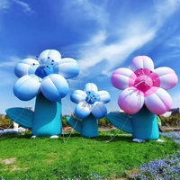 Fleurs gonflables géantes pour l'extérieur, modèle de fleurs gonflables pour pelouse de parc, plantes gonflables géantes pour la décoration des parcs