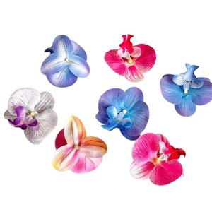 ดอกกล้วยไม้ฟาแลนนอปซิสประดิษฐ์ ทำจากยางนิ่ม เหมือนจริงมาก ใช้ตกแต่งงานแต่งงาน ดอกเดี่ยว ติดกิ๊บติดผม - Product Image 5