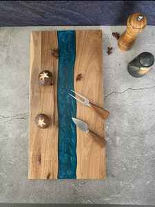 Tabla de Cortar Grande de Resina y Madera, Hecha de Madera de Acacia y Mango, Ofrece un Rendimiento Fuerte y una Textura Suave - Product Image 6