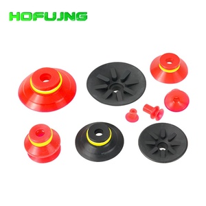 HOFUJNG VF15/20/25/30/40 Series Flat Vacuum <b>Suction</b> Cup NBR Material Black and Red Transparent Nozzle - Product Image 2